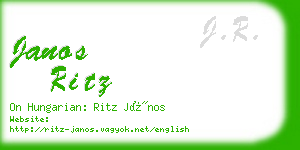 janos ritz business card